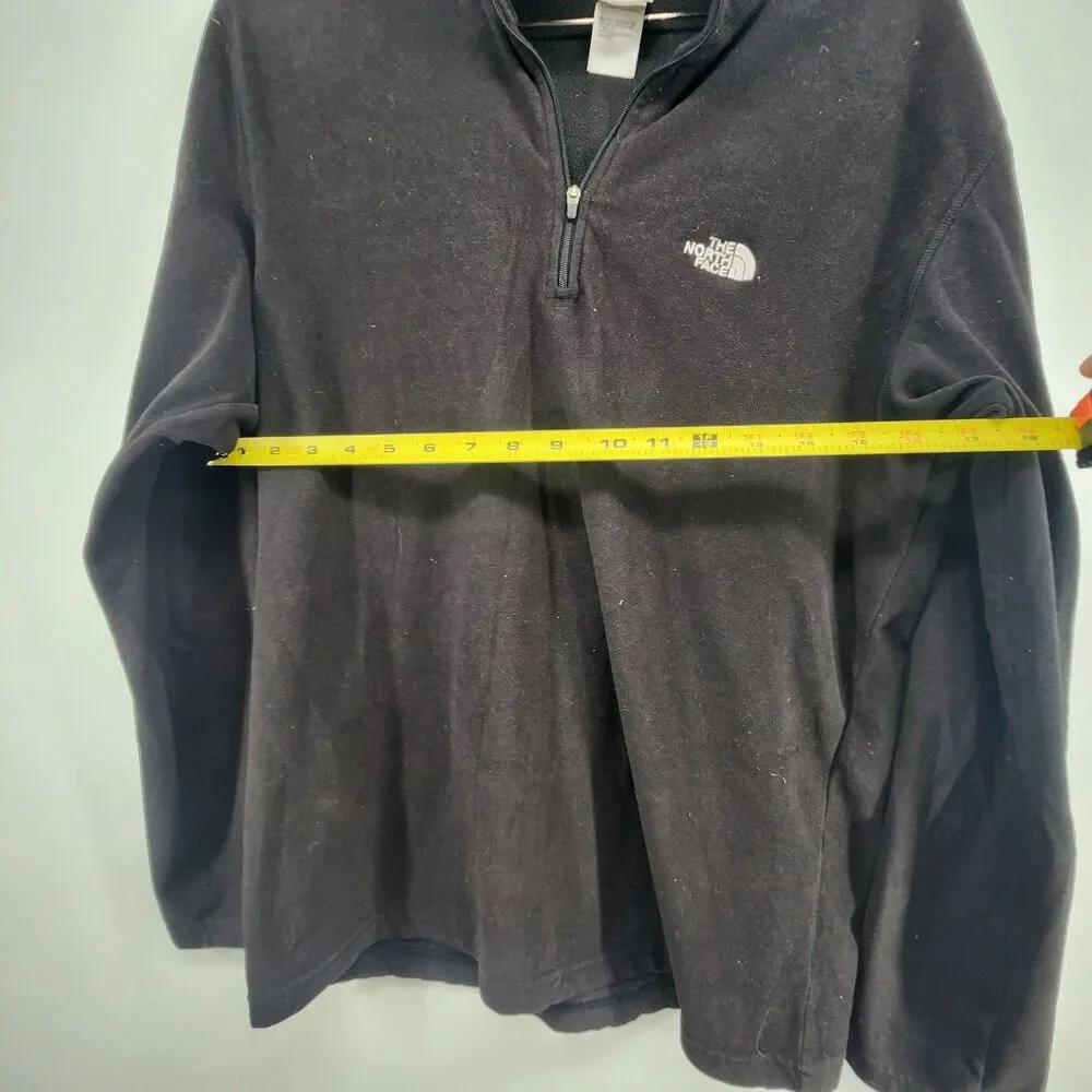 The North Face Men's Size‎ M Black Quarter Zip Fleece Long Sleeve Jacket